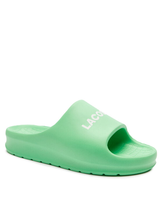 lacoste mules / sandales de bain branded serve slide 2.0 747cma0015 vert