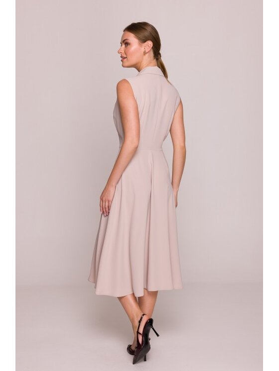 Stylove Stylove Sukienka letnia S409 Beżowy A-Line Fit