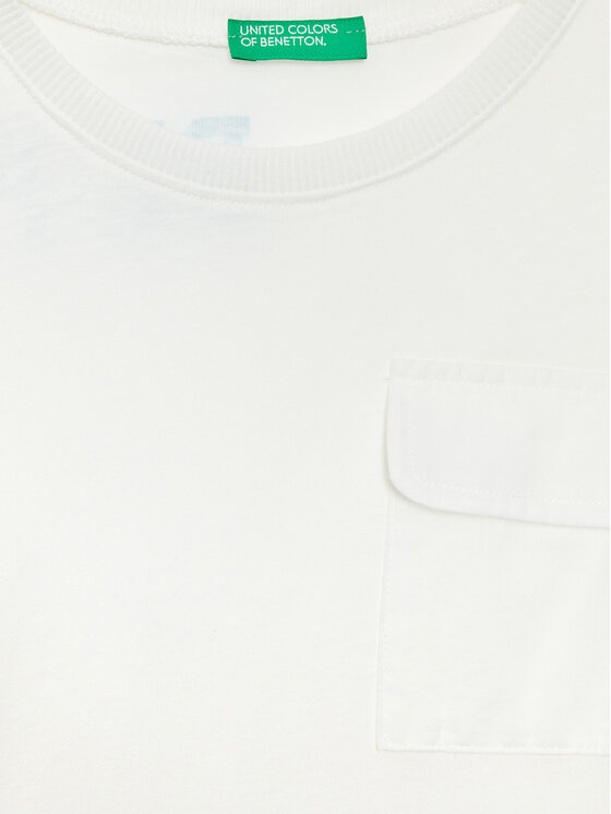 United Colors Of Benetton United Colors Of Benetton T-shirt 3096G1097 Bijela Regular Fit
