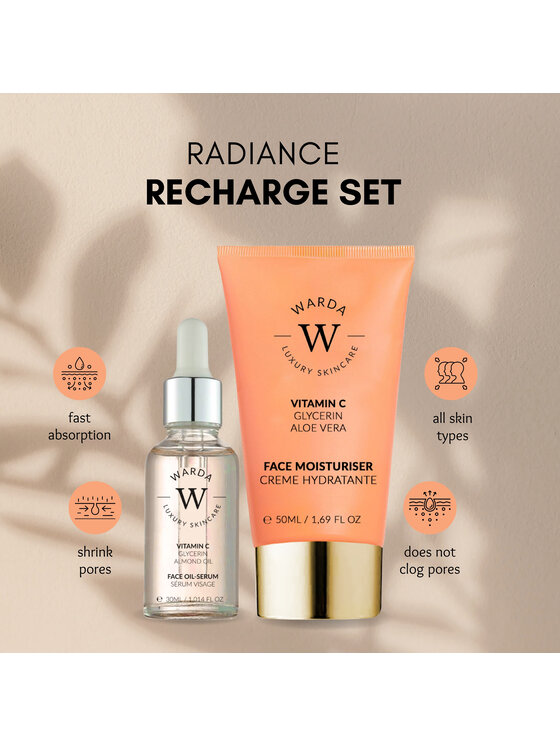 Warda Skincare Warda Skincare Glow Boost: Vit C Cream + Serum Set Krem