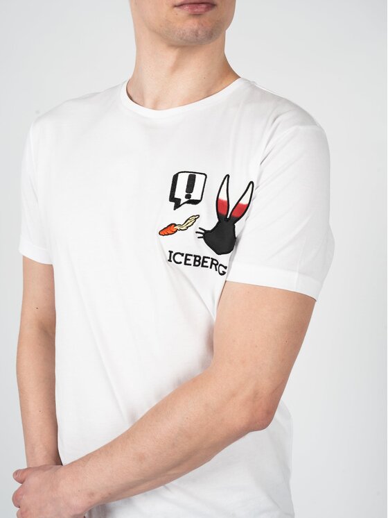 Iceberg Iceberg T-Shirt F0106301 Λευκό Regular Fit