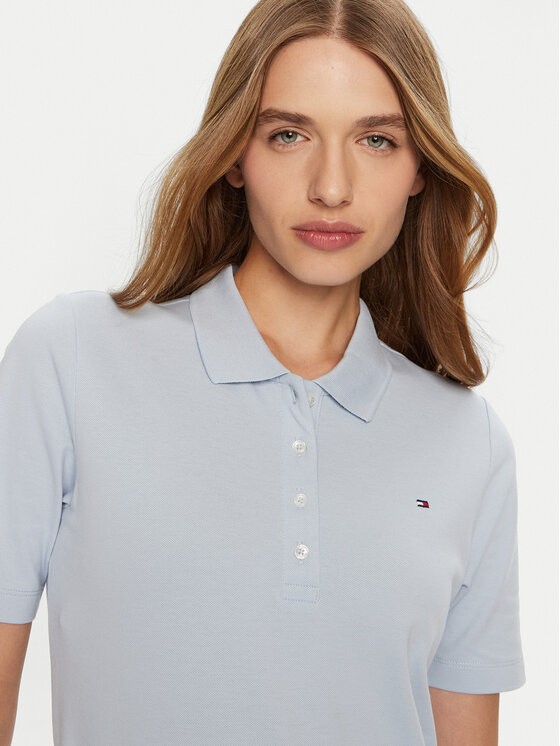 Tommy Hilfiger Tommy Hilfiger Tricou polo 1985 WW0WW43224 Albastru celest Regular Fit
