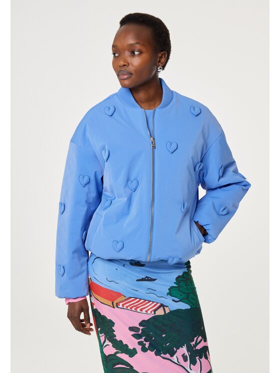 Fabienne Chapot Fabienne Chapot Kurtka bomber 6123-1769-98 Niebieski jasny Loose Fit