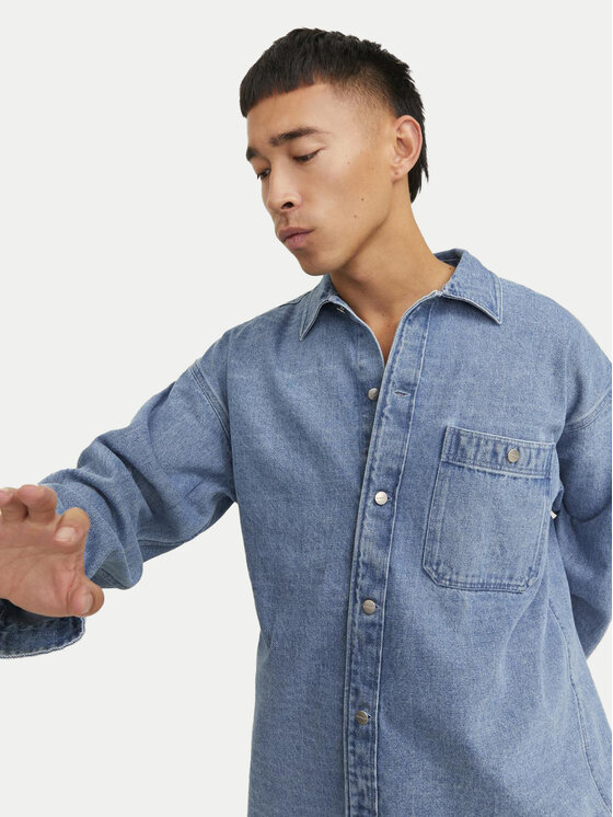 Jack&Jones Jack&Jones traper košulja 12250602 Plava Relaxed Fit