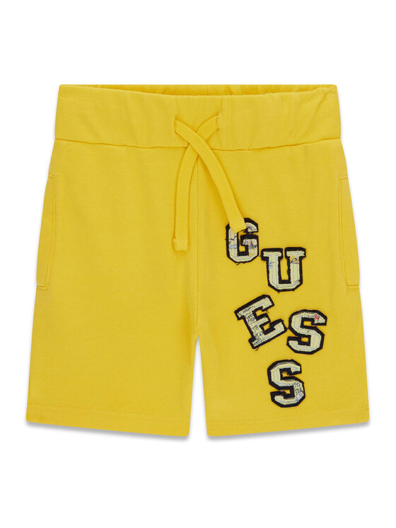 Guess Guess Sportovní kraťasy N6GD02 KA6R4 Žlutá Regular Fit