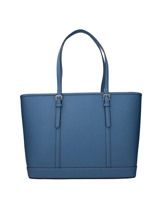 Michael Kors Michael Kors Torebka Blue Leather Shoulder Niebieski jasny