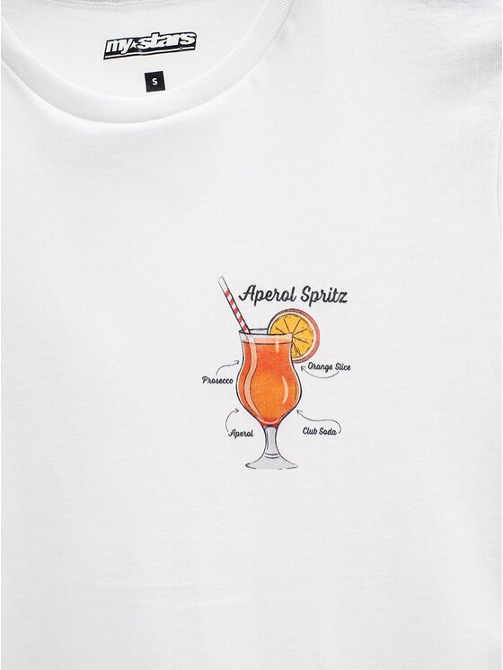 MyStars MyStars Komplet t-shirtów Zestaw 2 T-Shirtów Damskich Biały Różowy MyStars Aperol M Biały Regular Fit