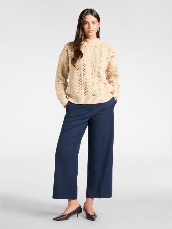 Elena Mirò Elena Mirò Sweter M082Z000847N0A2 Kremowy Regular Fit