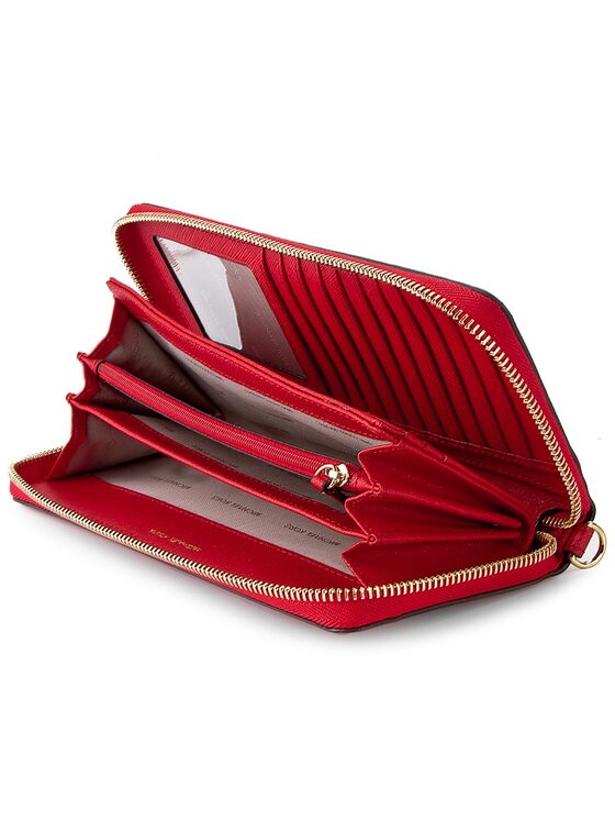 Michael Kors Portefeuille femme grand format Jet Set Travel 32S5GTVE9L Rouge
