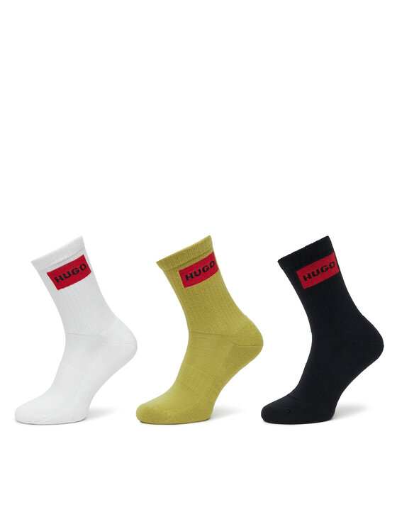 Set de 3 perechi de șosete lungi pentru bărbați HUGO 50531515 Colorat