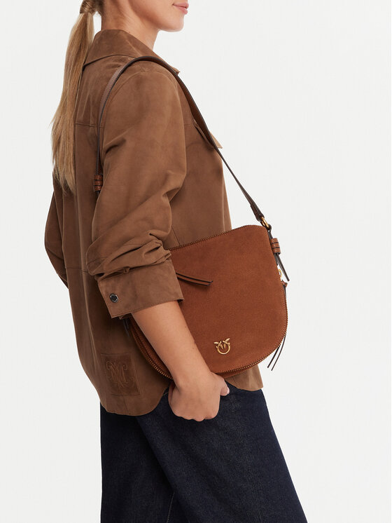 PINKO PINKO Geantă Hobo Zip Around Mini Al 25-26 PLTT 105332 A2JH Maro