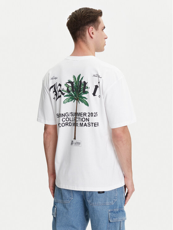Karl Kani Karl Kani T-shirt Palm Print PD00005330 Bijela Relaxed Fit
