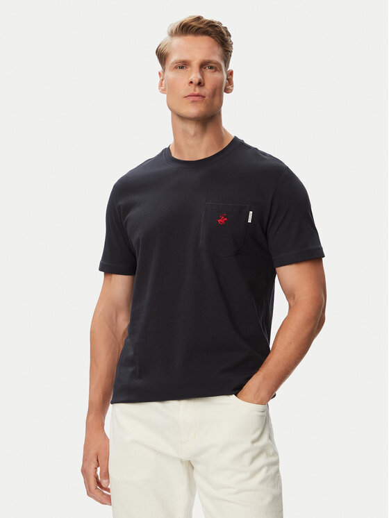 Beverly Hills Polo Club Tricou P-SS26M-TS414000 Bleumarin Regular Fit