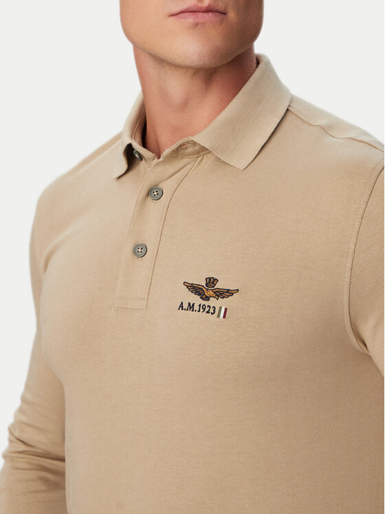 Aeronautica Militare Aeronautica Militare Poloshirt 262PO1947UJ00703 Braun Regular Fit