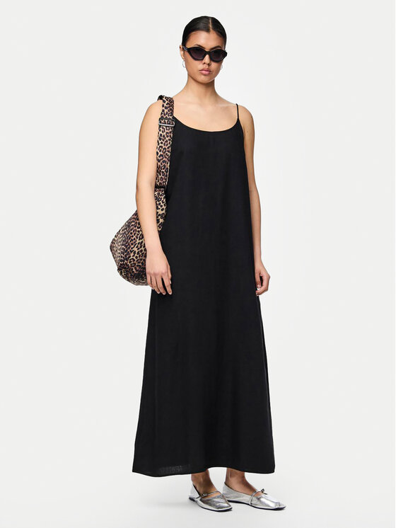 Pieces Pieces Sukienka letnia Pia 17151884 Czarny Loose Fit
