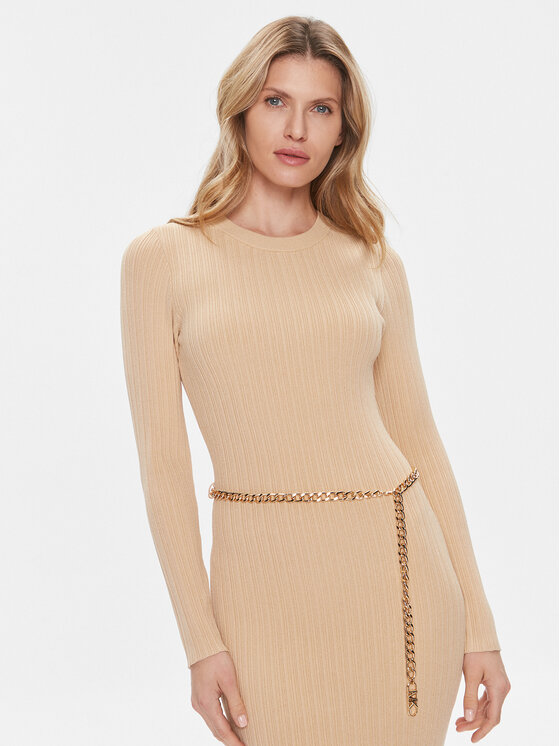 Michael Kors Michael Kors Trikotažinė suknelė MR4820O33D Smėlio Slim Fit