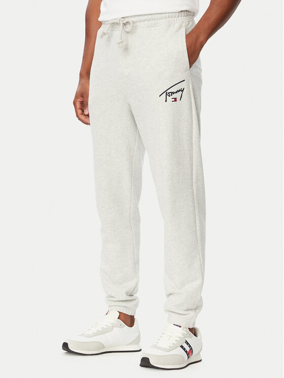 Tommy Jeans Tommy Jeans Spodnie dresowe DM0DM23593 Szary jasny Regular Fit