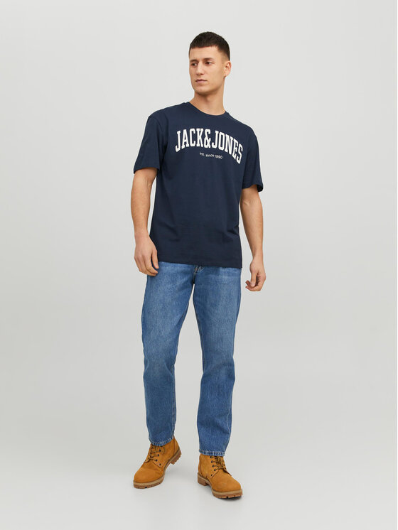 Jack&Jones Jack&Jones Marškinėliai Josh 12236514 Tamsiai mėlyna Relaxed Fit