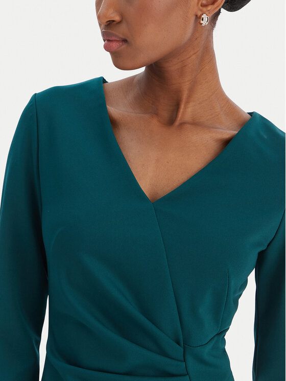 Rinascimento Rinascimento Kokteilinė suknelė CFC0126655003 Žalia Slim Fit