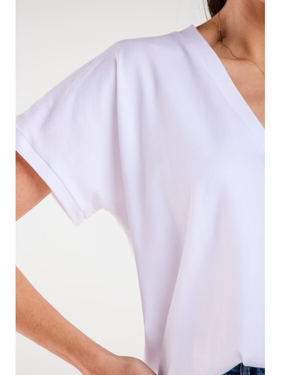 Infinite You Infinite You Bluzka M267 Biały Basic Fit