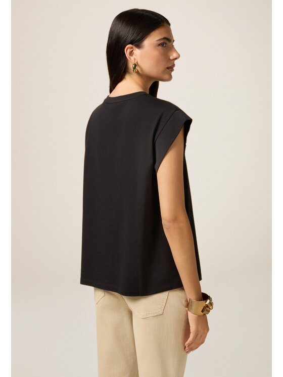 Oltre Oltre T-Shirt G402J004196N033 Czarny Regular Fit