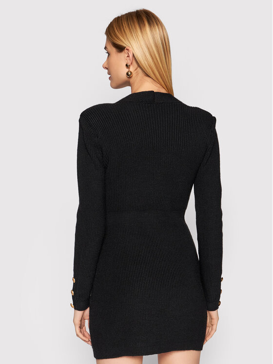 Rinascimento Rinascimento Kötött ruha CFM0010511003 Fekete Slim Fit