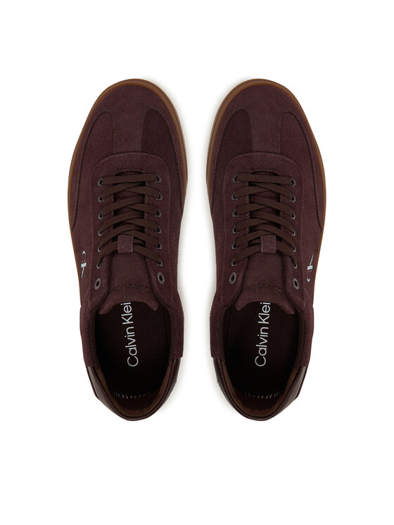 Calvin Klein Calvin Klein Сникърси Low Pro Cups Lace Up Sue Mix Mg HW0HW02683 Бордо