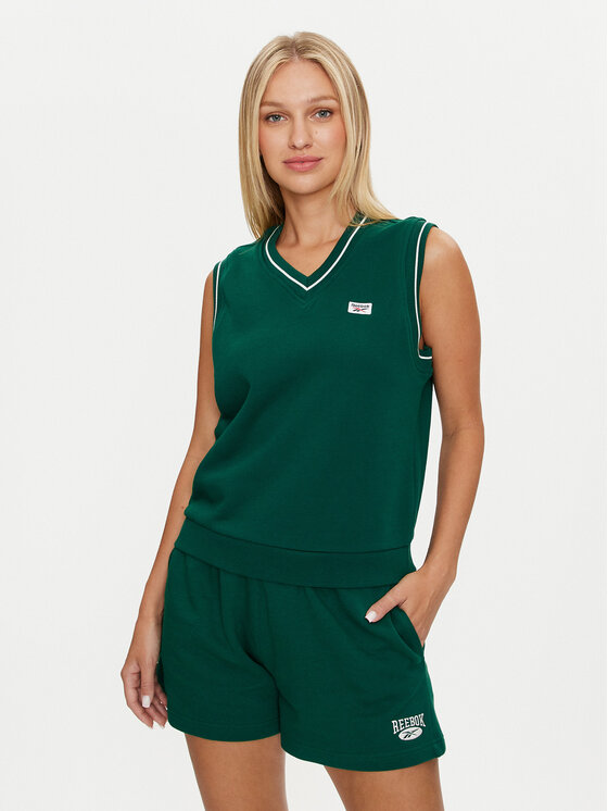 Reebok Reebok Sweater Cl Cs Vest 100075522 Zöld Regular Fit