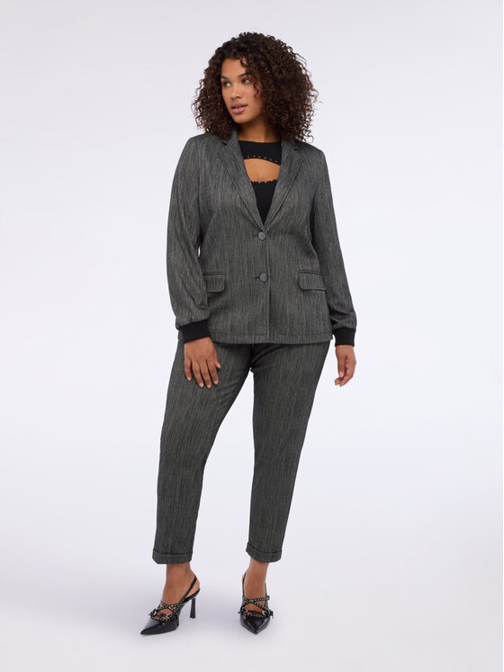 Fiorella Rubino Fiorella Rubino Marynarka Q000T000238N0S3 Szary Slim Fit