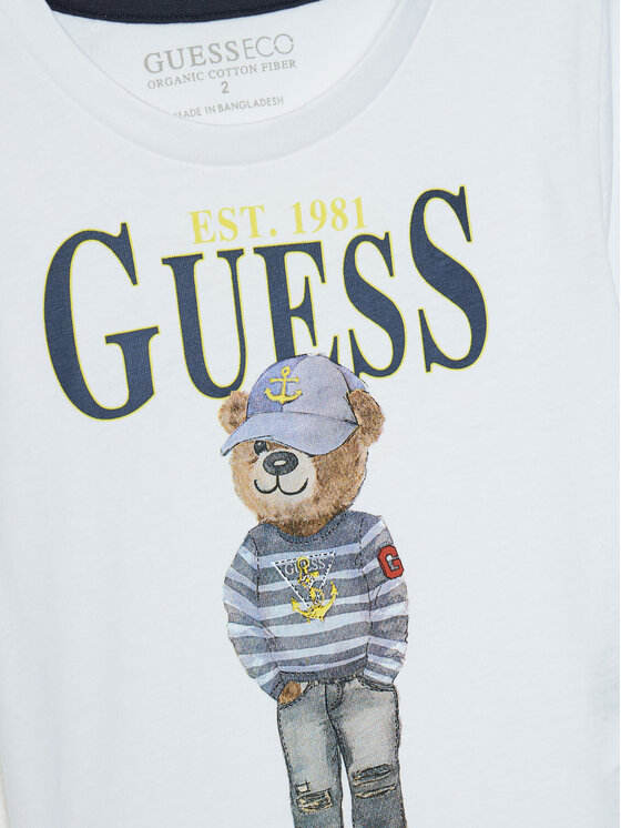 Guess Guess Тишърт N5RI20 K8HM4 Бял Regular Fit