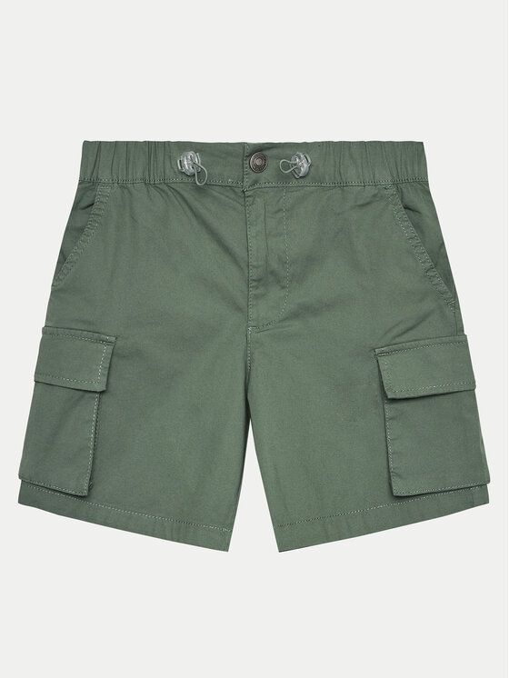 United Colors Of Benetton Pantalon scurți din material 4L2VC9031 Verde Relaxed Fit