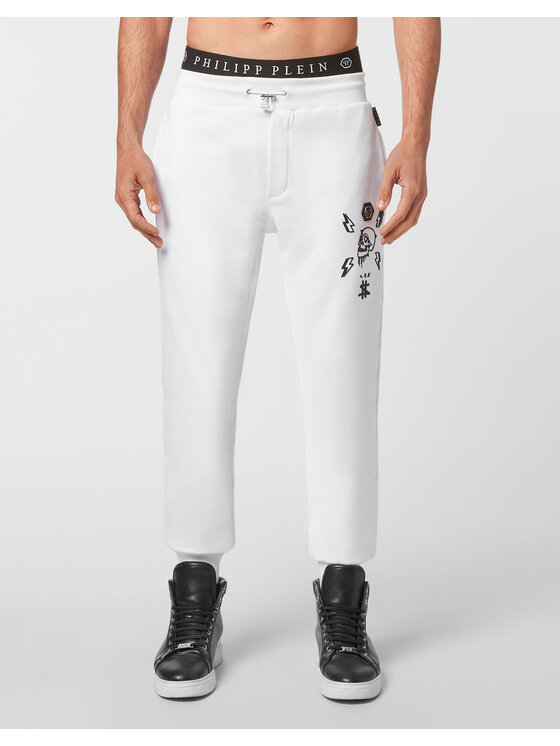 PHILIPP PLEIN PHILIPP PLEIN Jogger nohavice 1839 Biela Jogger Fit