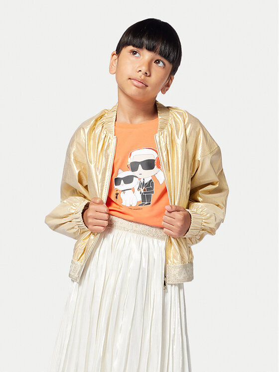 Karl Lagerfeld Kids Karl Lagerfeld Kids T-Shirt Z30492 M Oranžová Regular Fit
