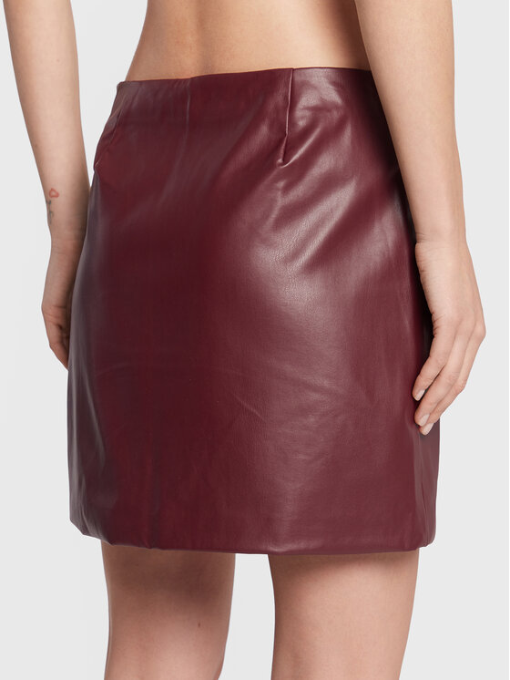 Gonna in similpelle 2054349 Bordeaux Regular Fit