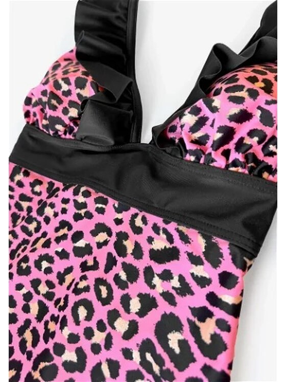 【SCULPTOR】Ombre Plaid Microkini Pink Biustonosz damski kąpielowy push-up różowy z ozdobnymi