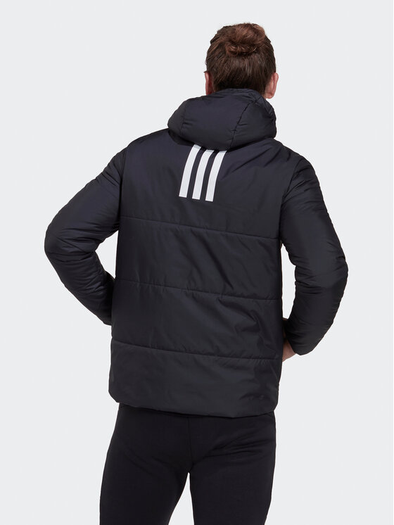 adidas adidas Преходно яке BSC 3-Stripes Hooded Insulated Jacket HG6276 Черен Regular Fit