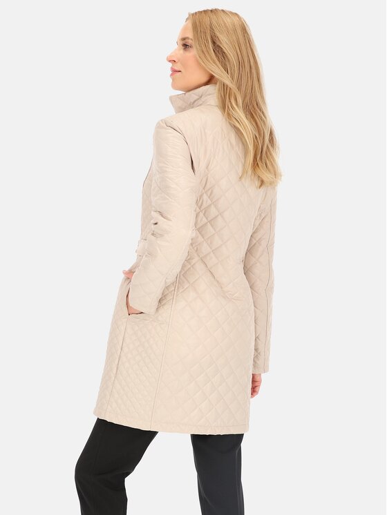Perso Perso Płaszcz przejściowy BLE241035F Beżowy Regular Fit