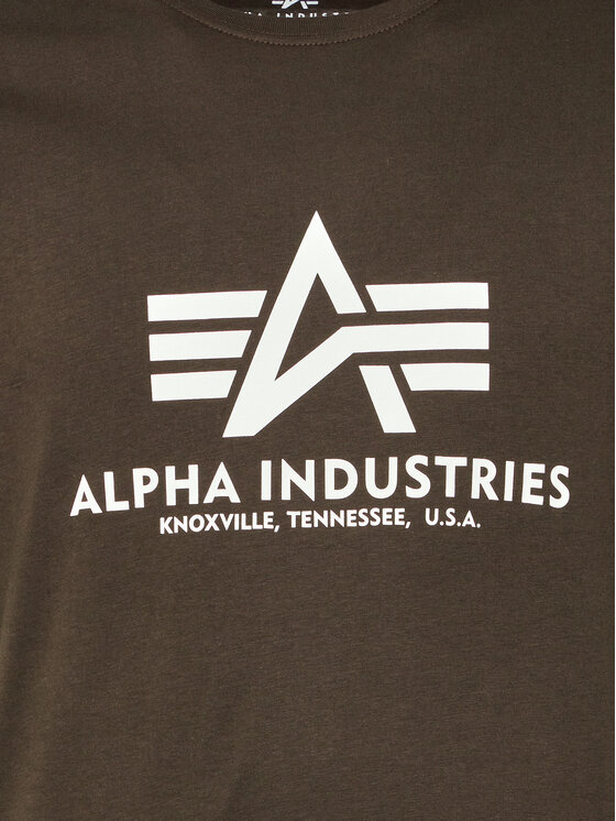 Alpha Industries Alpha Industries Tričko Basic 100501 Zelená Regular Fit