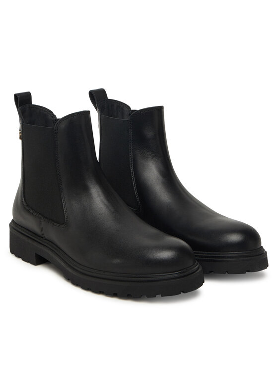 Tommy Hilfiger Tommy Hilfiger Bokacsizma Cleated FW0FW08766 Fekete