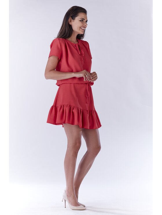 Awama Awama Sukienka codzienna A180 Fioletowy Basic Fit