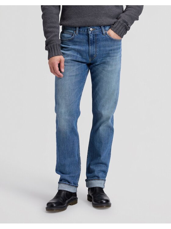 Lee Lee Jeansy WEST Niebieski Straight Leg