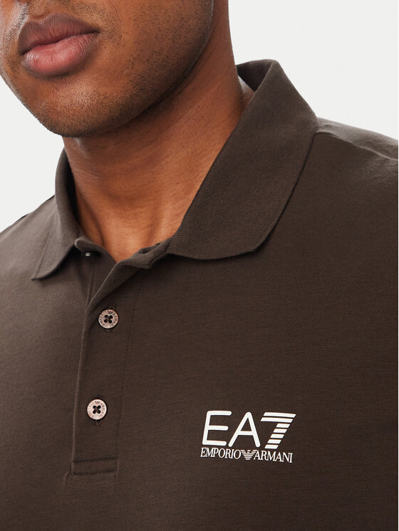 EA7 Emporio Armani EA7 Emporio Armani Polo 8NPF14 PJVQZ U6027 Tamno smeđa Regular Fit
