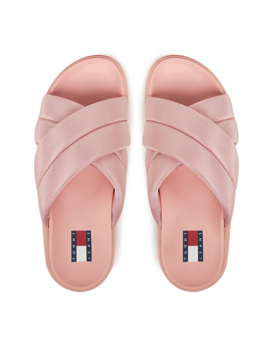 Tommy Jeans Tommy Jeans Şlapi Tjw Flatform Sandal EN0EN02775 Roz