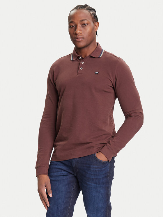 Wrangler Wrangler Polo majica 112371508 Rjava Regular Fit