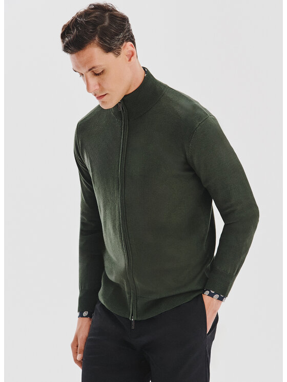 Pako Lorente Pako Lorente Sweter P25WF-2X-024-Z Zielony Classic Fit