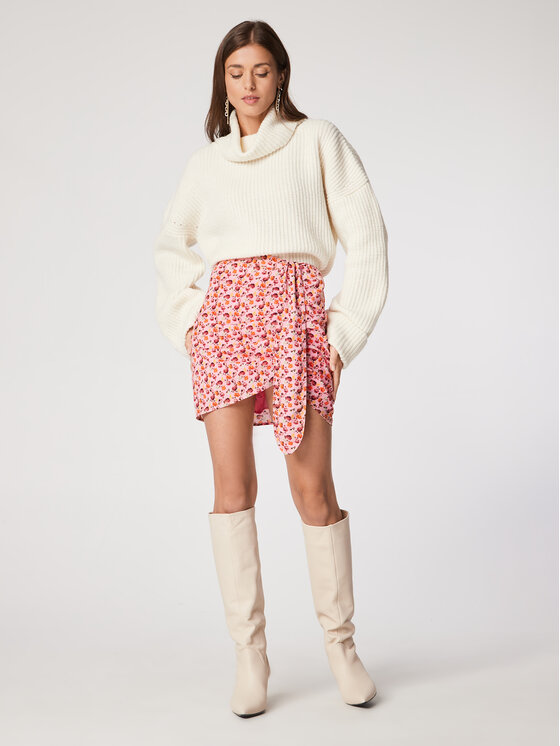Rage Age Rage Age Bluză cu gât Michelle Alb Relaxed Fit