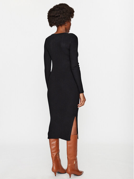 Vero Moda Vero Moda Strickkleid 10291686 Schwarz Bodycon Fit