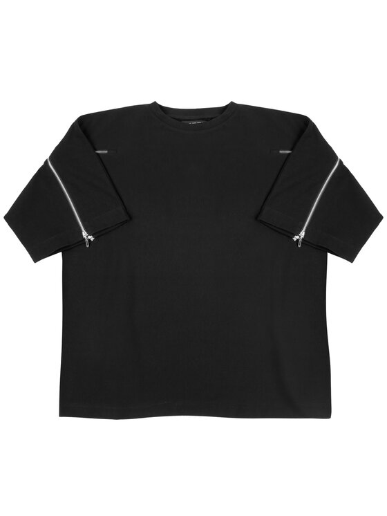 2005 2005 T-Shirt Zip Czarny Oversize