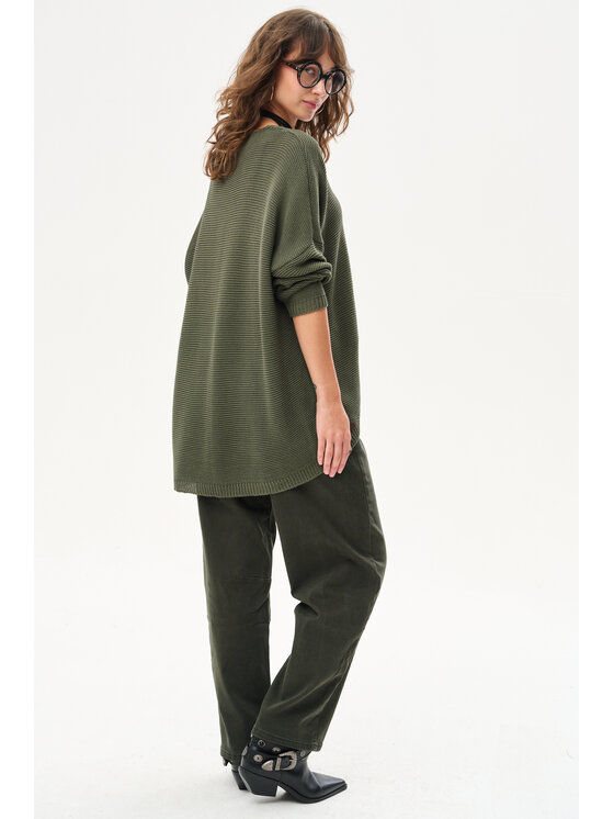 blue shadow blue shadow Sweter Danthe Zielony Regular Fit