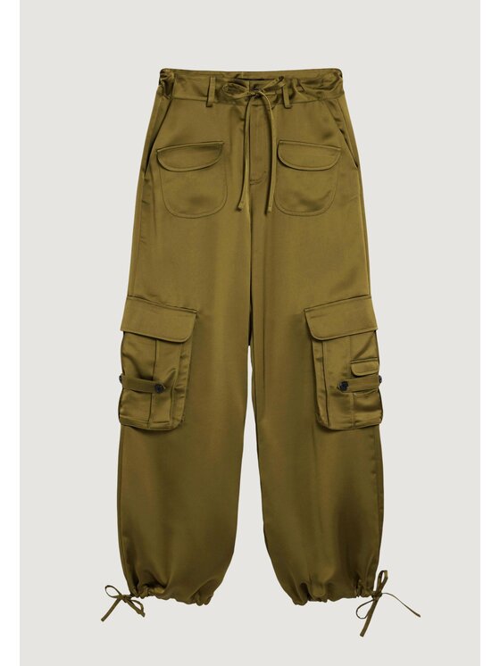 Desigual Desigual Παντελόνι chino PANT_FAN Πράσινο Casual Fit